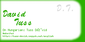 david tuss business card